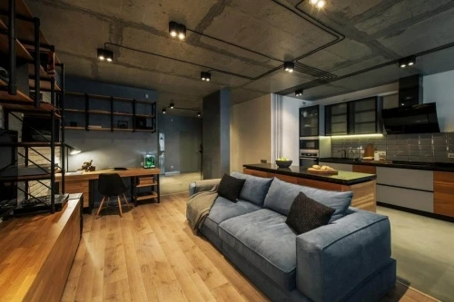 3 tông màu trầm cho phòng khách hiện đại khi thiết kế căn hộ chung cư 70m2